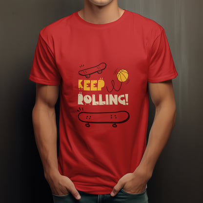 Keep Rolling half sleeve T-shirt