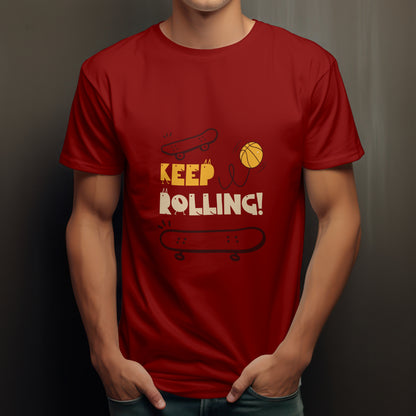 Keep Rolling half sleeve T-shirt