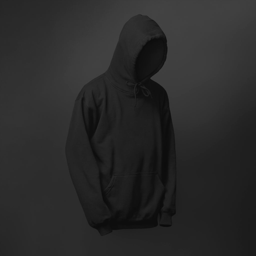 Plain Black Hooded Sweatshirt | Hoodie